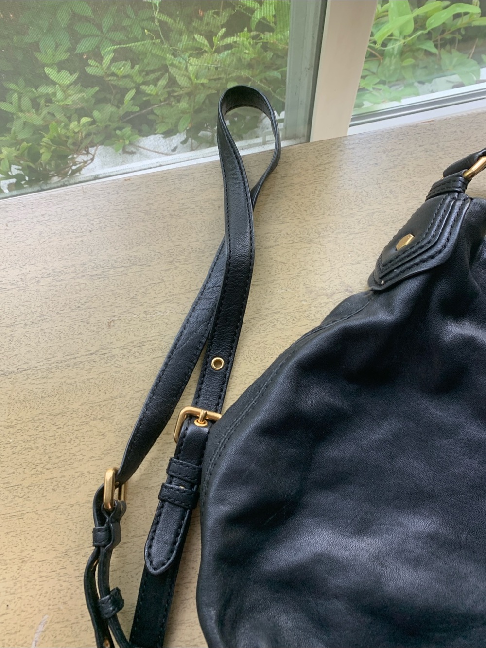 Marc by Marc Jacobs Black Leather Shoulder Bag with Gold Hardware - Picture 3 of 5